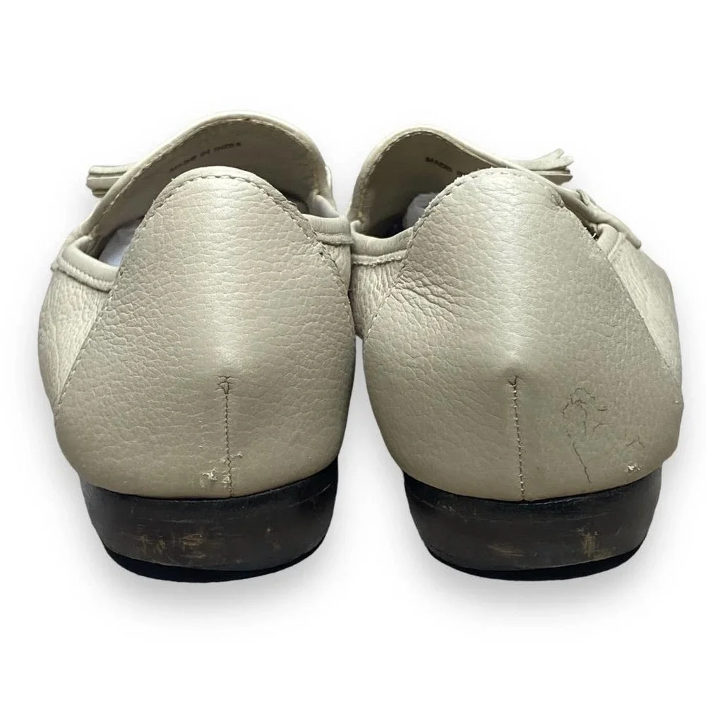 Cole Haan Light Grey Tassle Penny Loafers B597 Size 7.5